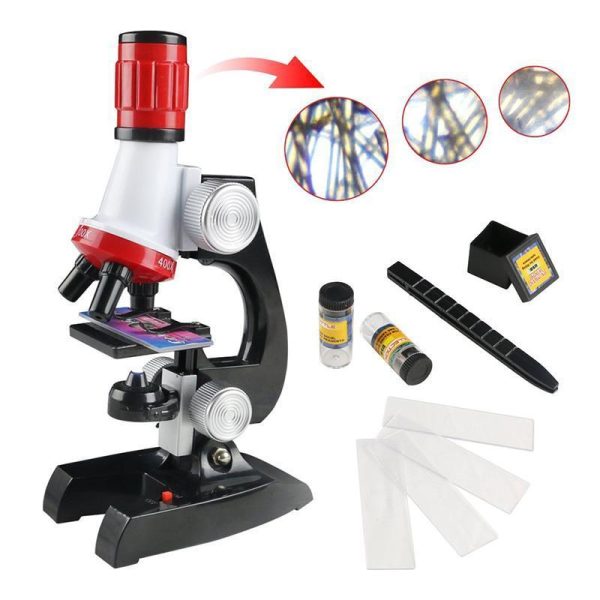 Science Microscope Kit for Children 100x 400x 1200x
