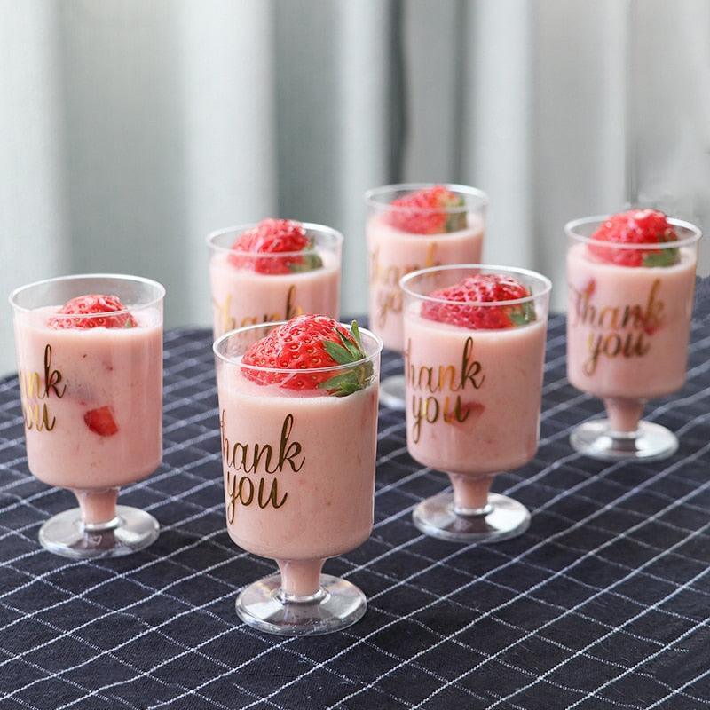 50pcs Mini Disposable Cups Pudding Jelly Mousse ice cream Cup Appetizer Bowl For Home Dessert Shop Food Container plastic cups