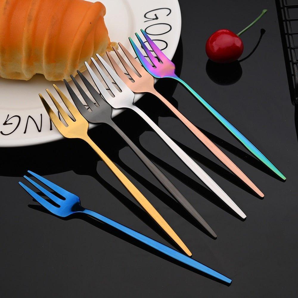 6pcs-tea-fork-tableware-set-stainless-steel-small-fruit-fork-dinnerware-cutlery-set-gold-cake-snack-gold-salad-fork-flatware-set-pocoro-1 6pcs Tea Fork Tableware Set Stainless Steel Small Fruit Fork Dinnerware Cutlery Set Gold Cake Snack Gold Salad Fork Flatware Set