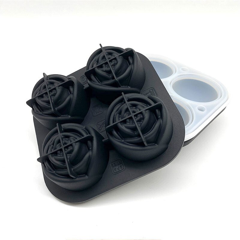 Silicone Rose Shaped Ice Cube Tray