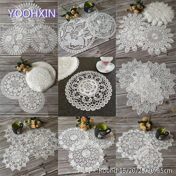 christmas-new-year-pad-hot-flower-lace-round-embroidery-table-place-mat-napkin-placemat-cup-dish-coaster-navidad-doily-kitchen-pocoro-1 Christmas New Year pad HOT flower Lace Round Embroidery table place mat Napkin placemat cup dish coaster navidad doily kitchen
