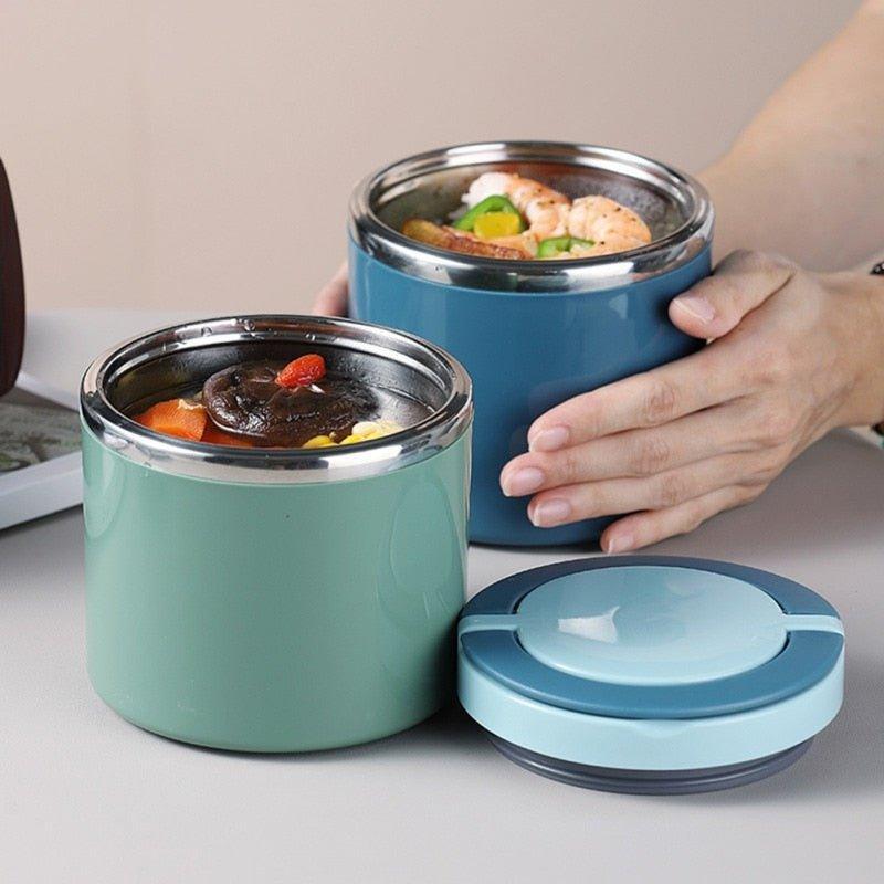 Lunch Bento Box Stainless Steel Soup Cup Leakproof Food Container Thermal Cup Vacuum Flasks Straw Can Be Inserted