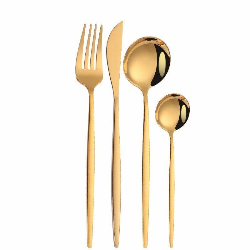 mirror-golden-stainless-steel-cutlery-set-childrenand39s-fork-knife-soup-dessert-ice-spoon-complete-dinner-dinnerware-set-chopsticks-pocoro-1 Mirror Golden Stainless Steel Cutlery Set Children's Fork Knife Soup Dessert Ice Spoon Complete Dinner Dinnerware Set Chopsticks