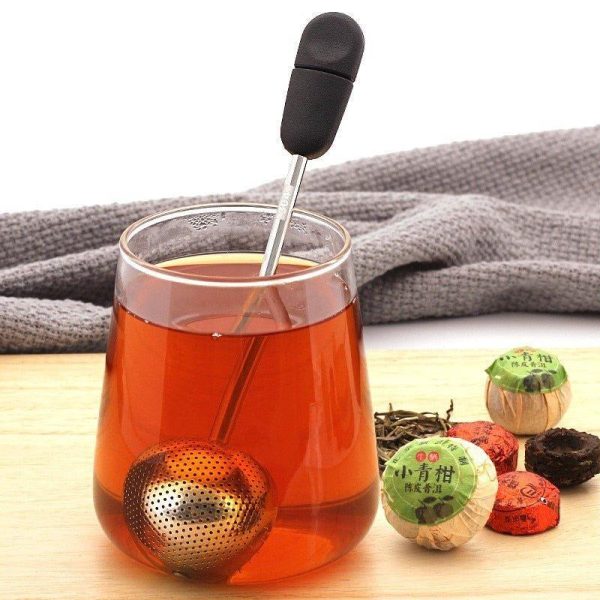 Multifunction Soup Pot Tea Spoon 1Pcs Tea Infusers Good Sealing Soft Handle Rotatable Tea Strainer Tea Drain Filter Mesh Kitchen