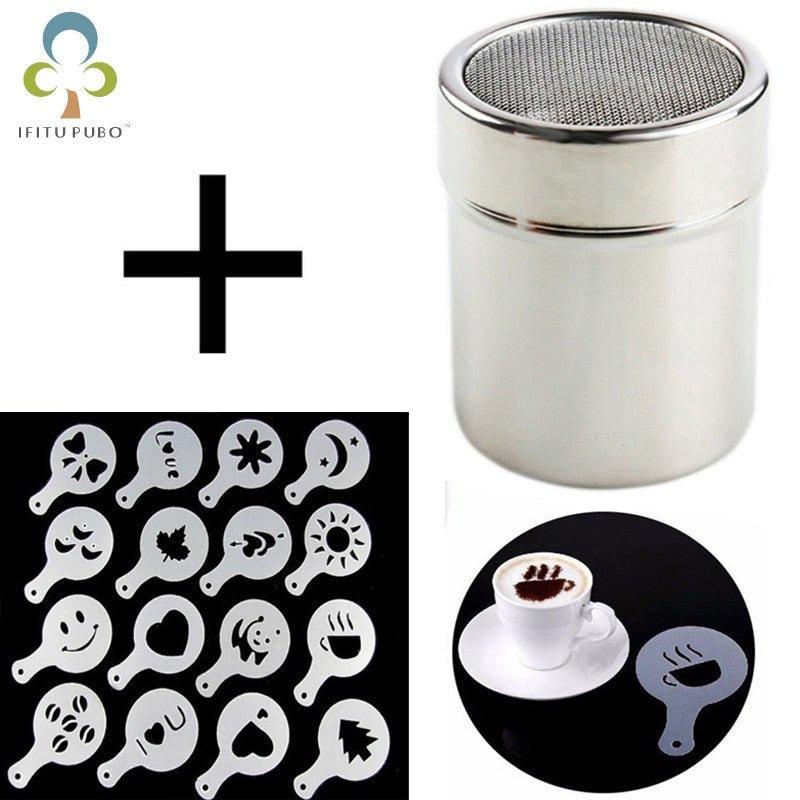 Shaker duster with 16 different stencils