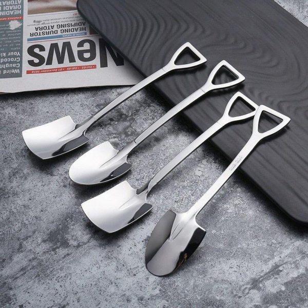 Shovel-type spoon cutlery