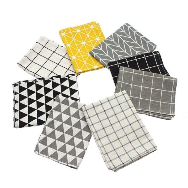 Towels Dining Table Mats 40x60cm Simple Classic Quality Table Napkin Cotton Place Mats Plate Mat Coasters 1Pcs