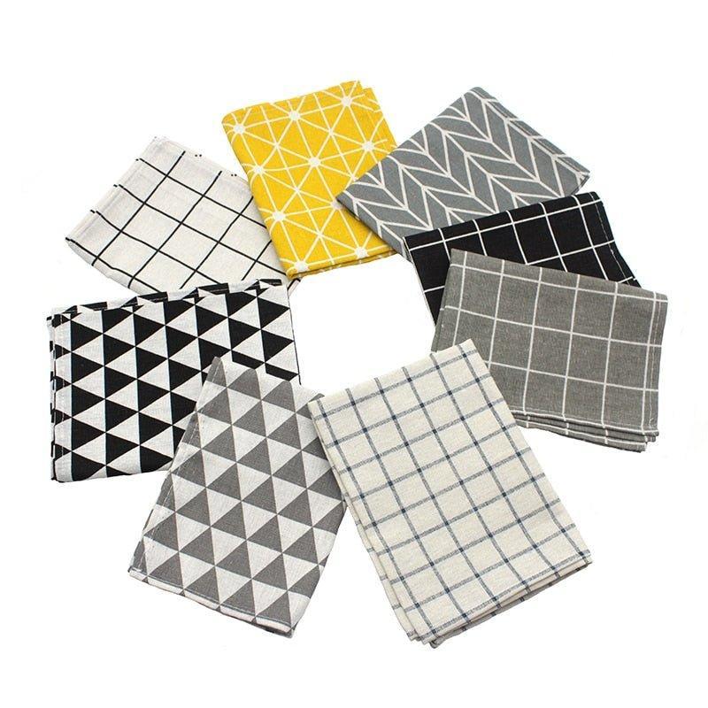 Towels Dining Table Mats 40x60cm Simple Classic Quality Table Napkin Cotton Place Mats Plate Mat Coasters 1Pcs