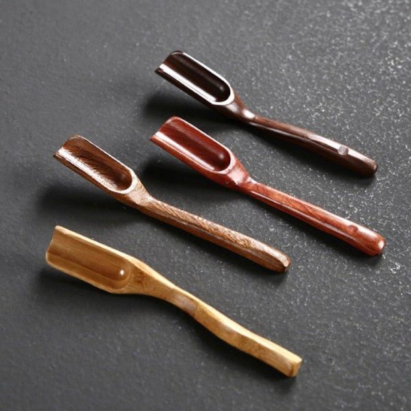 Wooden Bamboo  Retro Style 1Pcs Tea Accessories Chinese Kongfu Natural Tea Scoop Delicate Spoon Portable Bamboo Teaspoon
