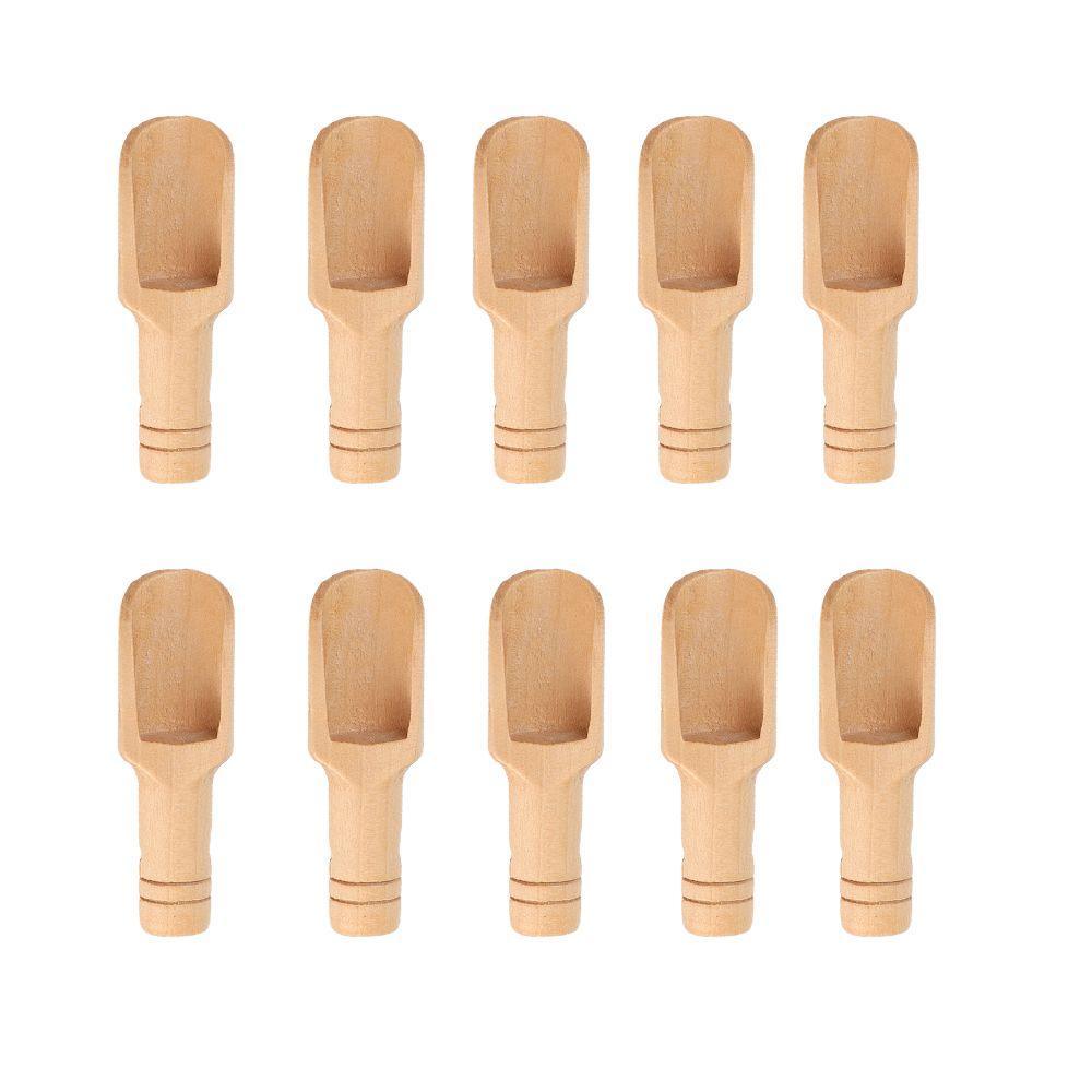 Wooden Coffee Tea Scoops 5pcs/set Mini Salt Spoons Honey Coffee Condiment Salt Sugar Tea Spoon Kitchen Utensils